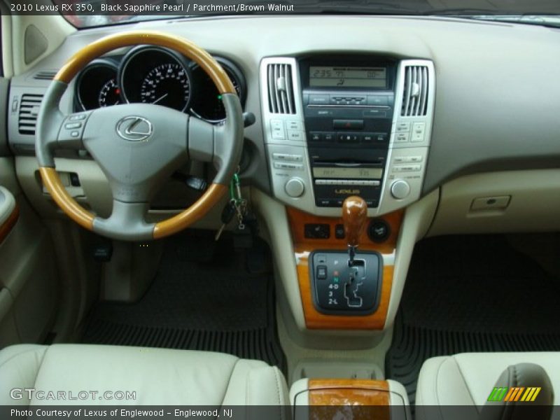 Black Sapphire Pearl / Parchment/Brown Walnut 2010 Lexus RX 350