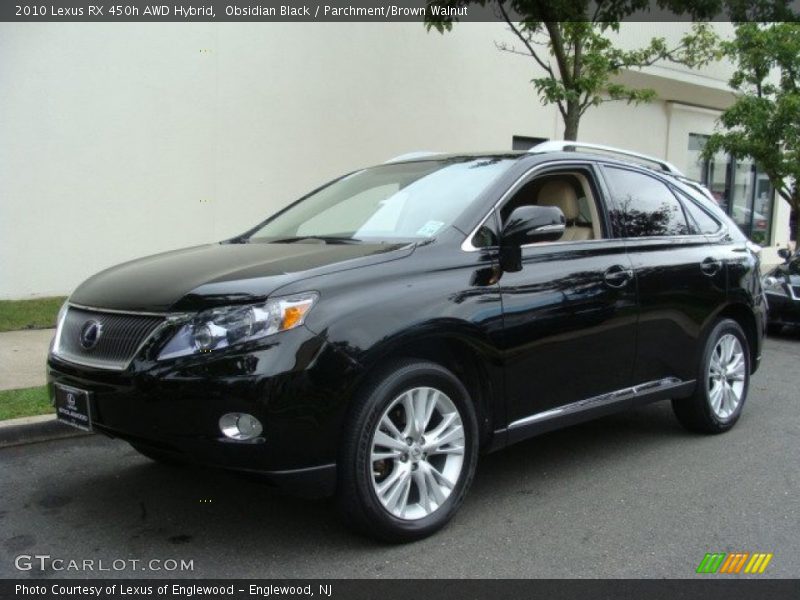 Obsidian Black / Parchment/Brown Walnut 2010 Lexus RX 450h AWD Hybrid