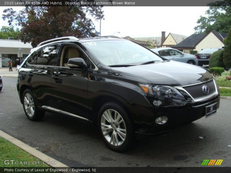 Obsidian Black / Parchment/Brown Walnut 2010 Lexus RX 450h AWD Hybrid