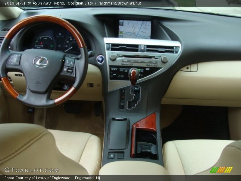 Obsidian Black / Parchment/Brown Walnut 2010 Lexus RX 450h AWD Hybrid