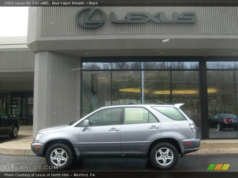 Blue Vapor Metallic / Black 2003 Lexus RX 300 AWD