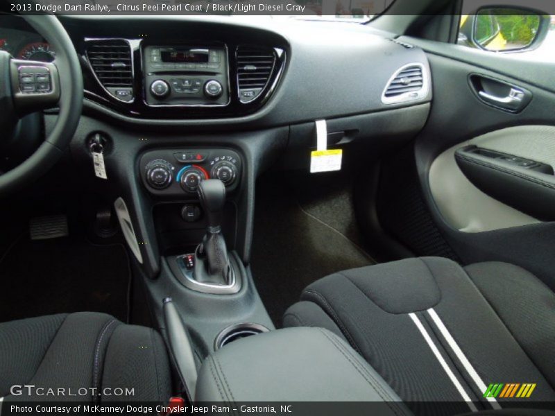 Citrus Peel Pearl Coat / Black/Light Diesel Gray 2013 Dodge Dart Rallye