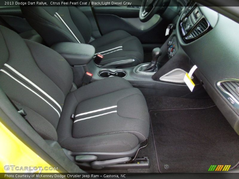  2013 Dart Rallye Black/Light Diesel Gray Interior