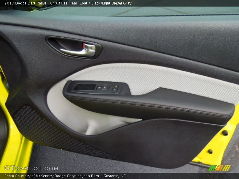 Citrus Peel Pearl Coat / Black/Light Diesel Gray 2013 Dodge Dart Rallye
