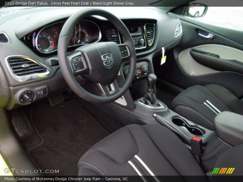 Black/Light Diesel Gray Interior - 2013 Dart Rallye 