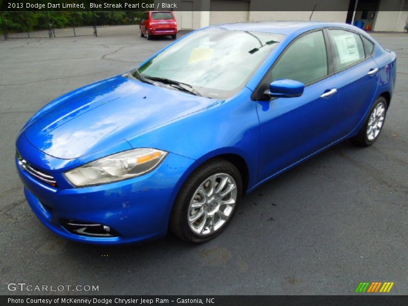 Blue Streak Pearl Coat / Black 2013 Dodge Dart Limited