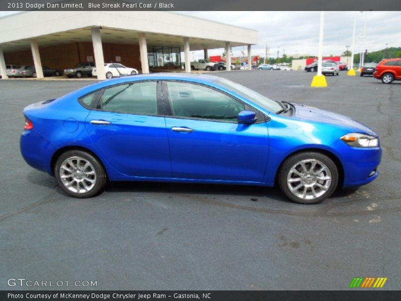 Blue Streak Pearl Coat / Black 2013 Dodge Dart Limited