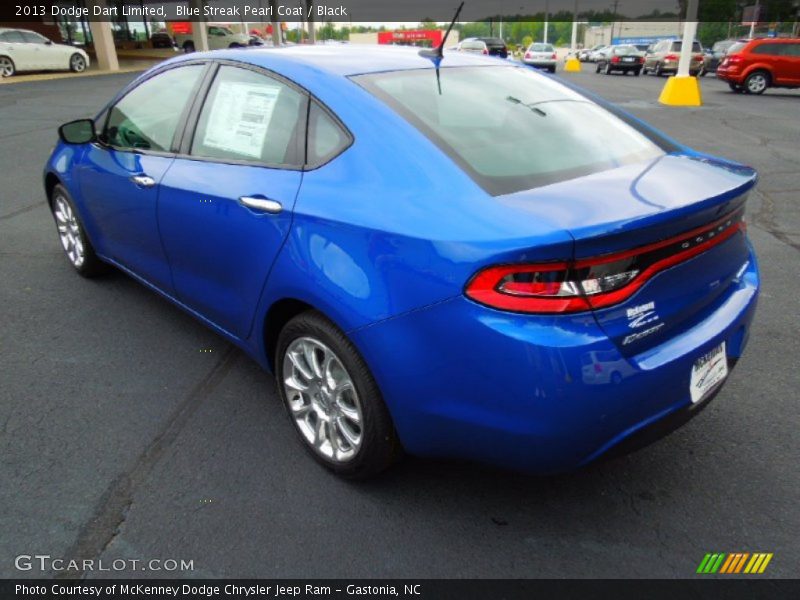 Blue Streak Pearl Coat / Black 2013 Dodge Dart Limited
