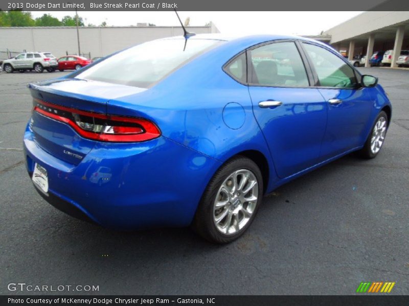 Blue Streak Pearl Coat / Black 2013 Dodge Dart Limited