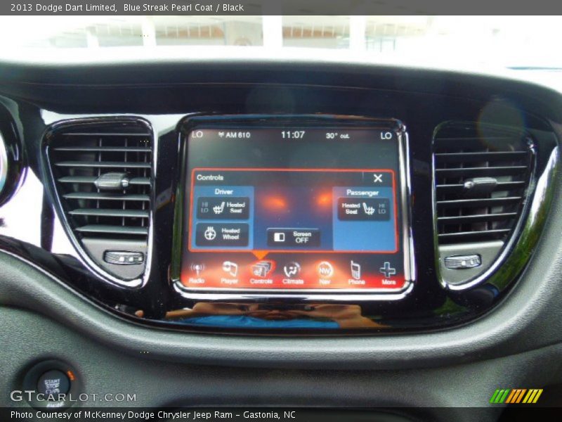 Blue Streak Pearl Coat / Black 2013 Dodge Dart Limited