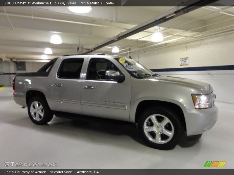 Silver Birch Metallic / Ebony 2008 Chevrolet Avalanche LTZ 4x4