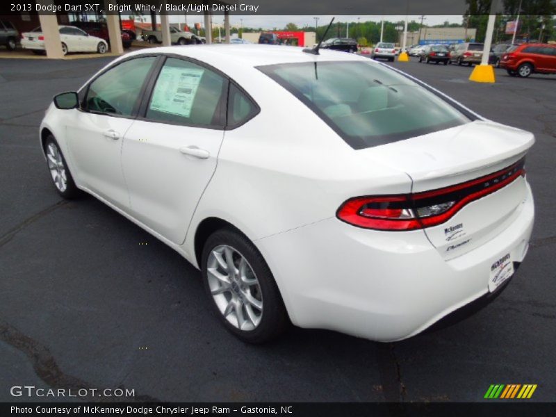 Bright White / Black/Light Diesel Gray 2013 Dodge Dart SXT