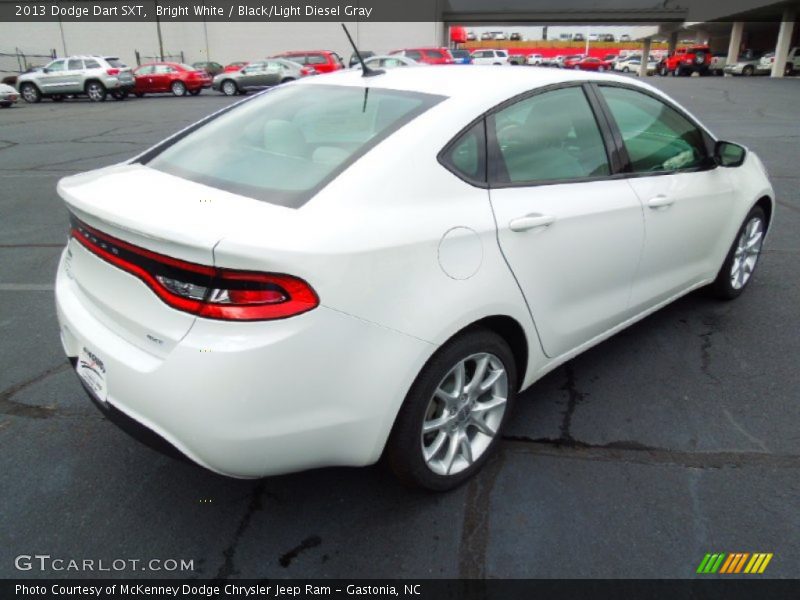 Bright White / Black/Light Diesel Gray 2013 Dodge Dart SXT
