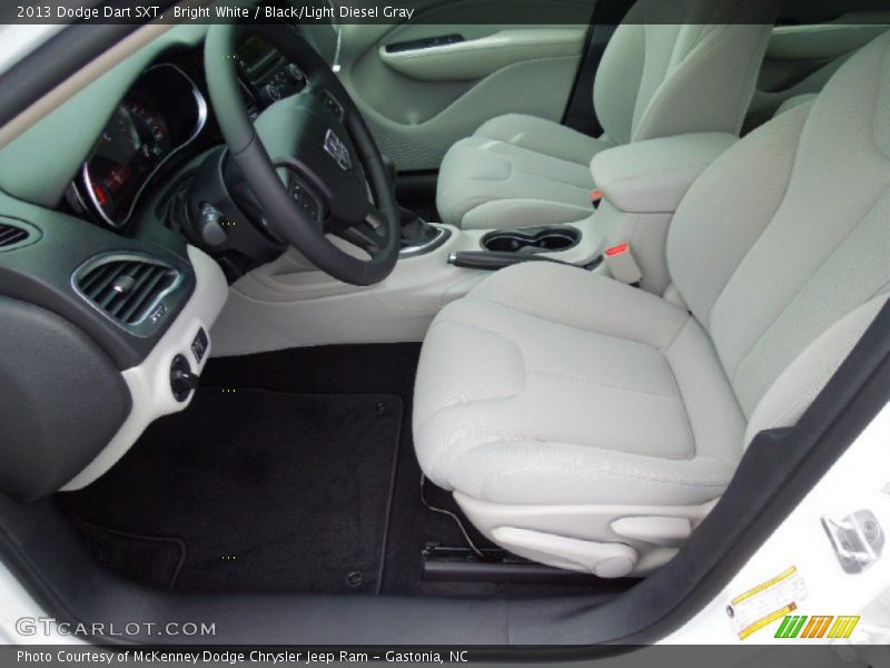 Bright White / Black/Light Diesel Gray 2013 Dodge Dart SXT