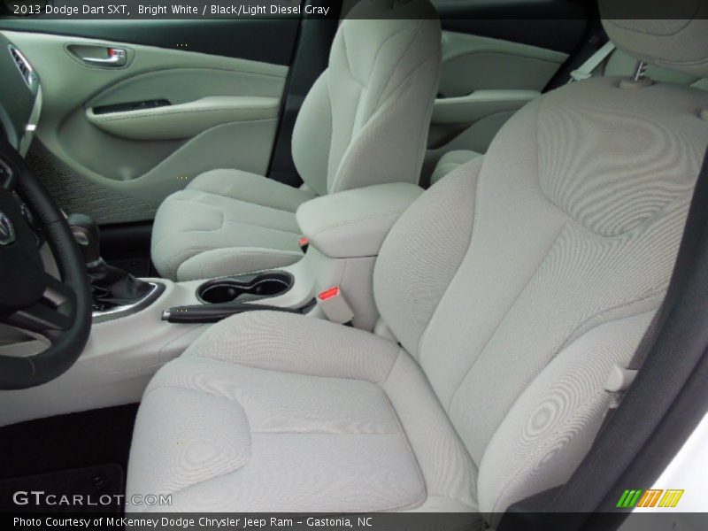 Bright White / Black/Light Diesel Gray 2013 Dodge Dart SXT