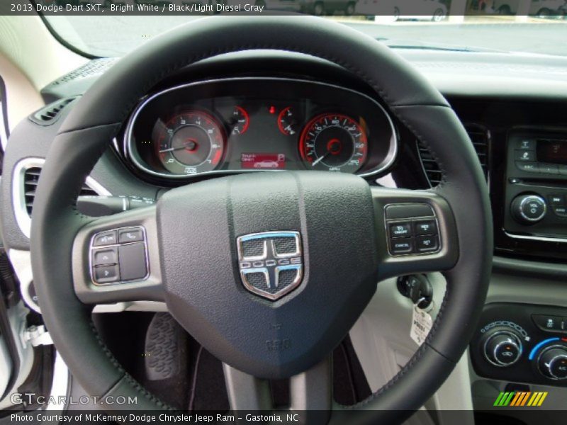 Bright White / Black/Light Diesel Gray 2013 Dodge Dart SXT