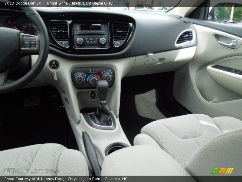 Bright White / Black/Light Diesel Gray 2013 Dodge Dart SXT