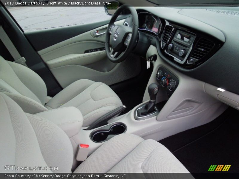 Bright White / Black/Light Diesel Gray 2013 Dodge Dart SXT