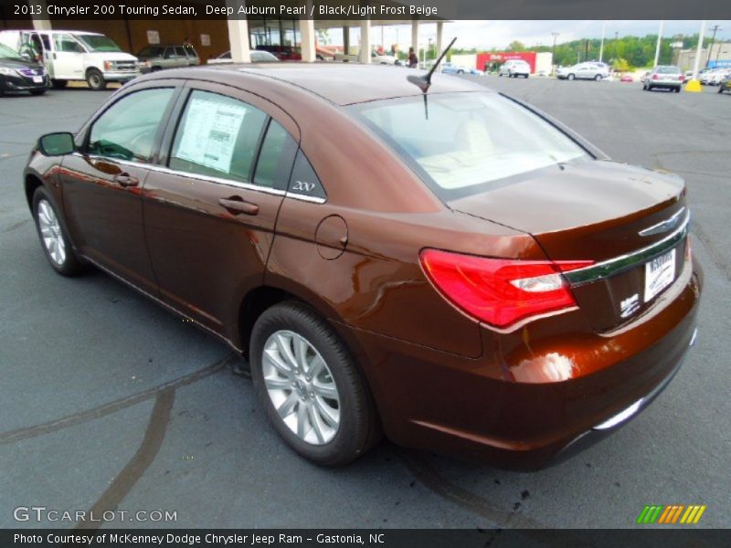 Deep Auburn Pearl / Black/Light Frost Beige 2013 Chrysler 200 Touring Sedan