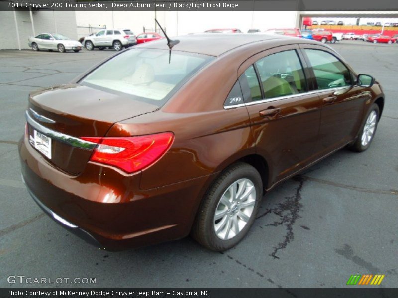 Deep Auburn Pearl / Black/Light Frost Beige 2013 Chrysler 200 Touring Sedan