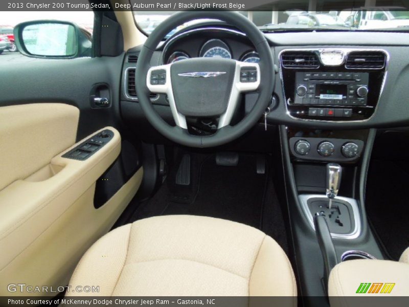 Deep Auburn Pearl / Black/Light Frost Beige 2013 Chrysler 200 Touring Sedan