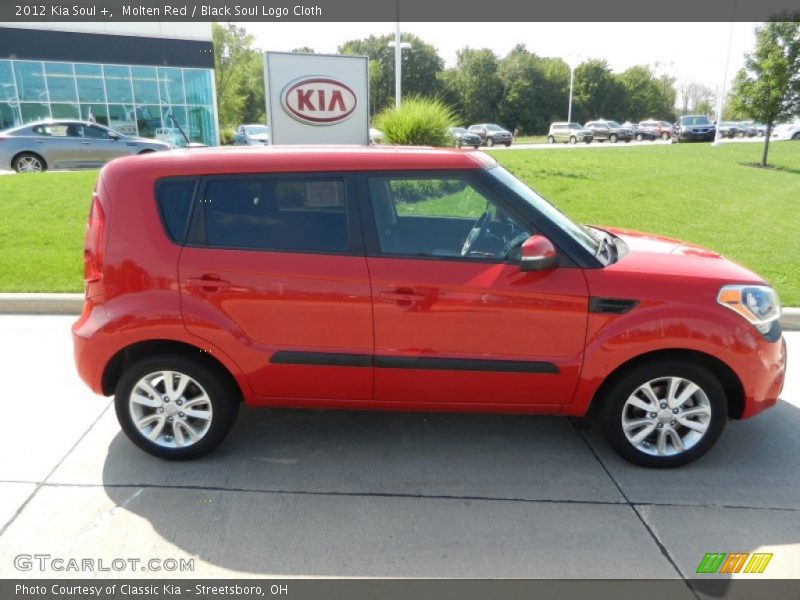 Molten Red / Black Soul Logo Cloth 2012 Kia Soul +