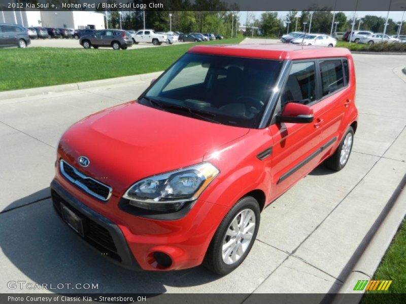 Molten Red / Black Soul Logo Cloth 2012 Kia Soul +