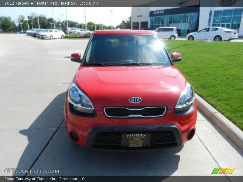 Molten Red / Black Soul Logo Cloth 2012 Kia Soul +