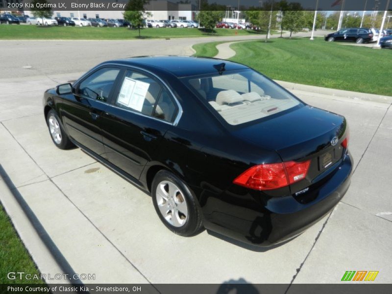 Ebony Black / Gray 2009 Kia Optima LX