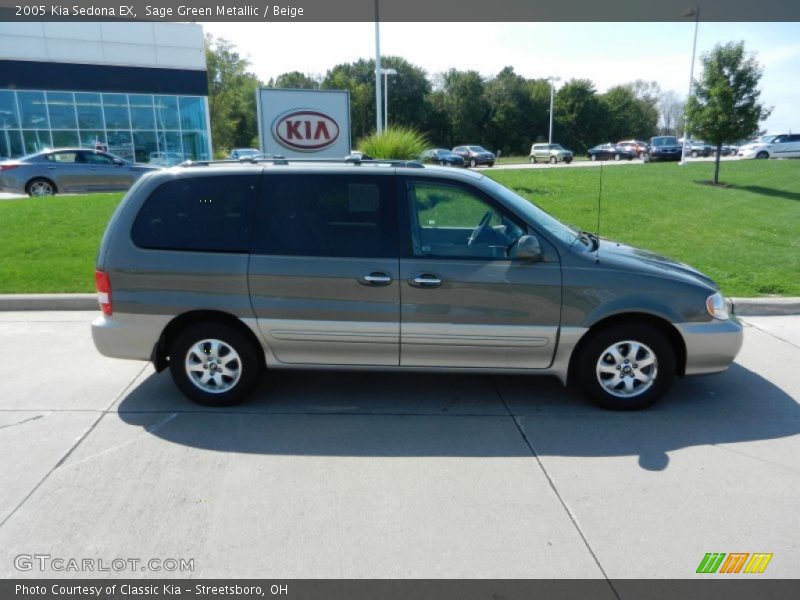 Sage Green Metallic / Beige 2005 Kia Sedona EX
