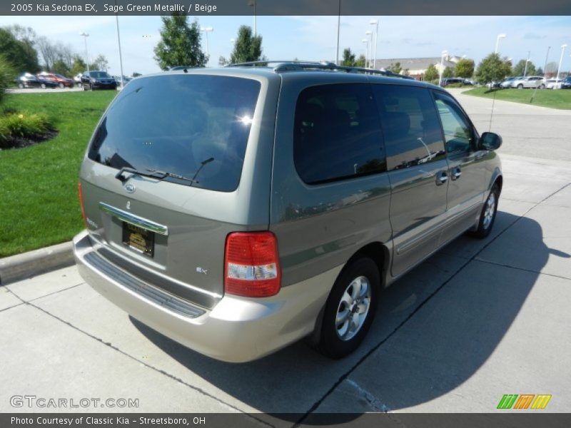 Sage Green Metallic / Beige 2005 Kia Sedona EX
