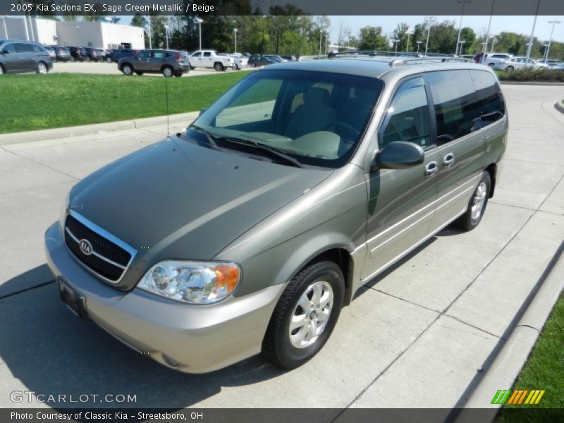 Sage Green Metallic / Beige 2005 Kia Sedona EX