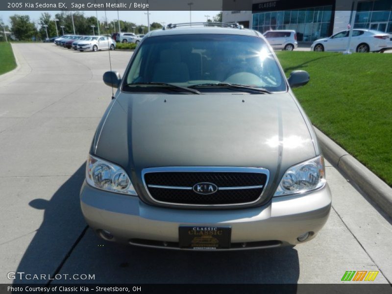 Sage Green Metallic / Beige 2005 Kia Sedona EX