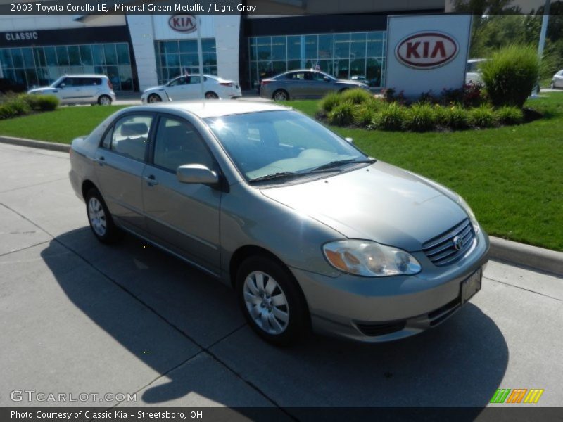 Mineral Green Metallic / Light Gray 2003 Toyota Corolla LE