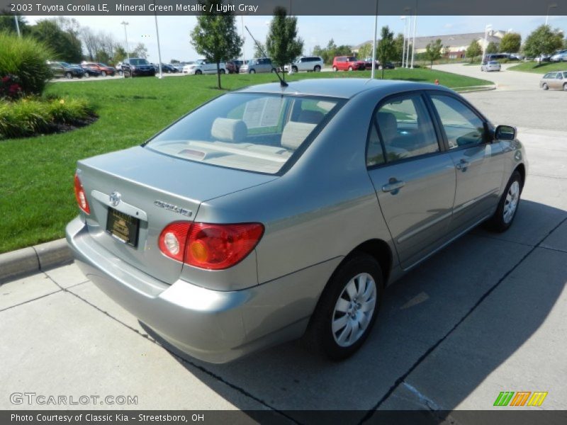 Mineral Green Metallic / Light Gray 2003 Toyota Corolla LE