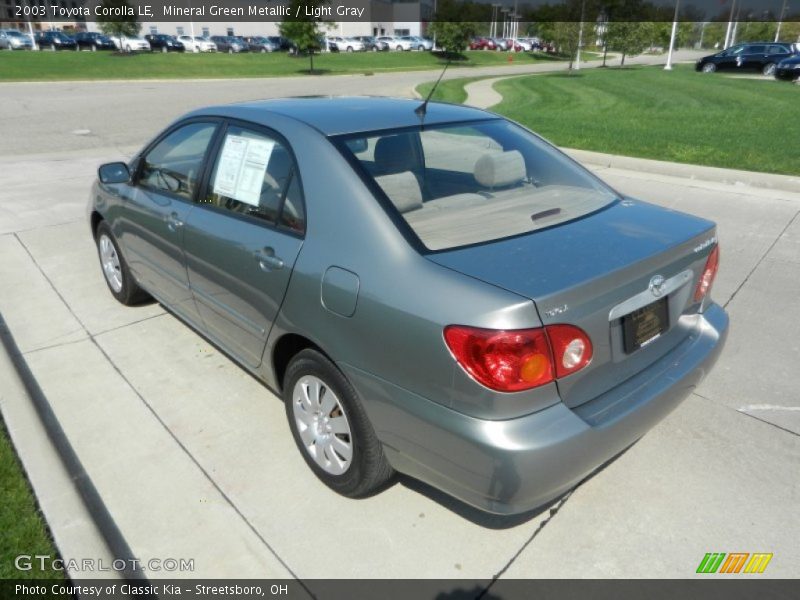 Mineral Green Metallic / Light Gray 2003 Toyota Corolla LE