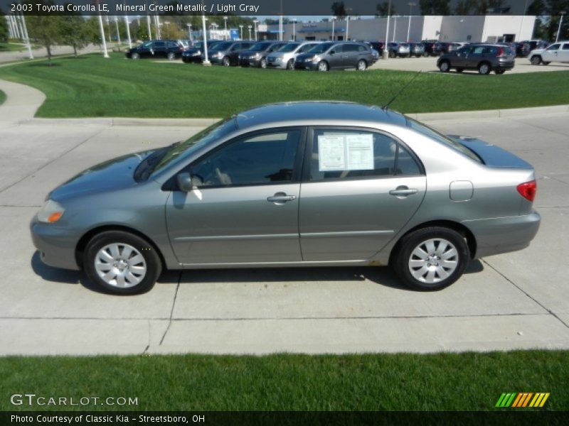 Mineral Green Metallic / Light Gray 2003 Toyota Corolla LE