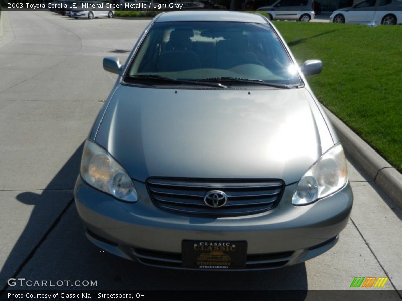 Mineral Green Metallic / Light Gray 2003 Toyota Corolla LE