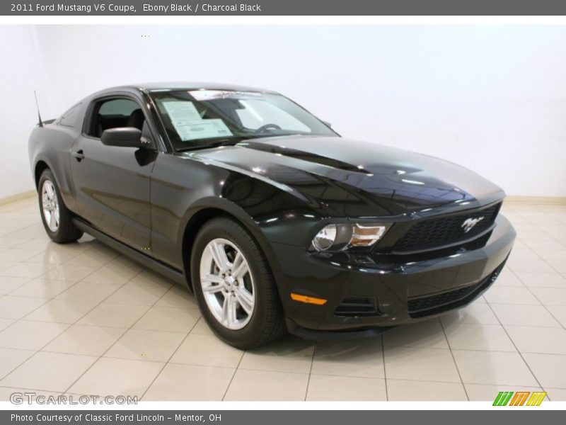 Ebony Black / Charcoal Black 2011 Ford Mustang V6 Coupe