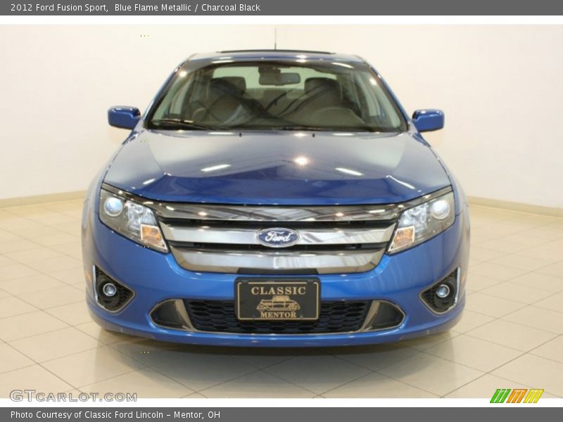 Blue Flame Metallic / Charcoal Black 2012 Ford Fusion Sport