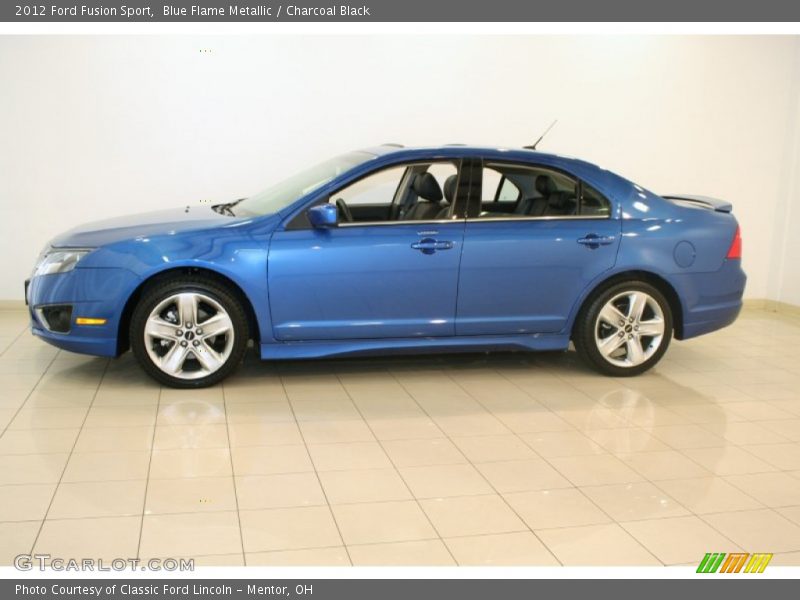 Blue Flame Metallic / Charcoal Black 2012 Ford Fusion Sport