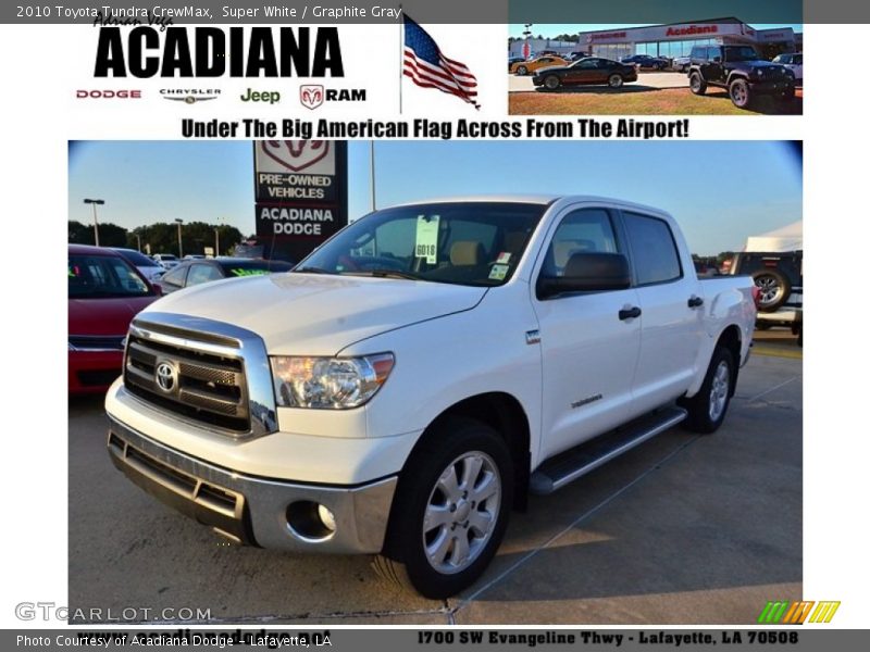 Super White / Graphite Gray 2010 Toyota Tundra CrewMax