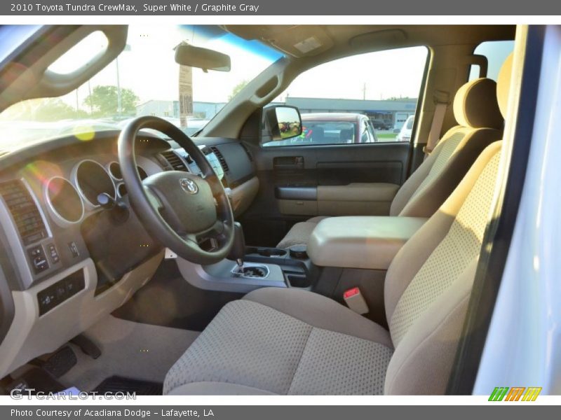 Super White / Graphite Gray 2010 Toyota Tundra CrewMax