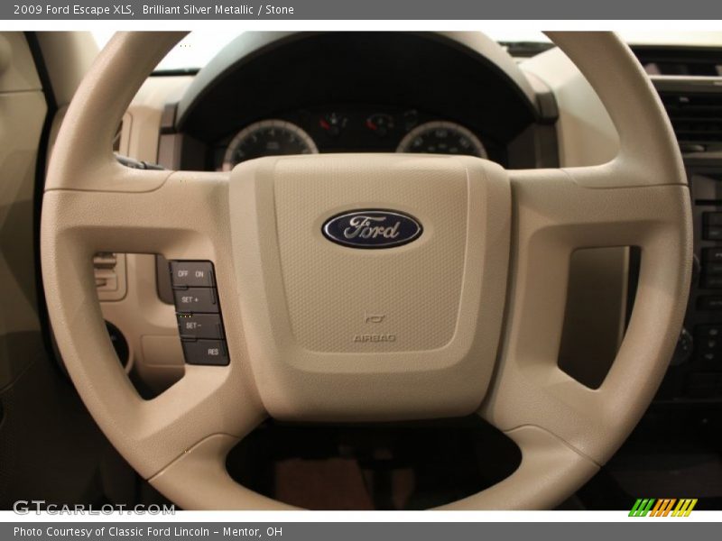 Brilliant Silver Metallic / Stone 2009 Ford Escape XLS