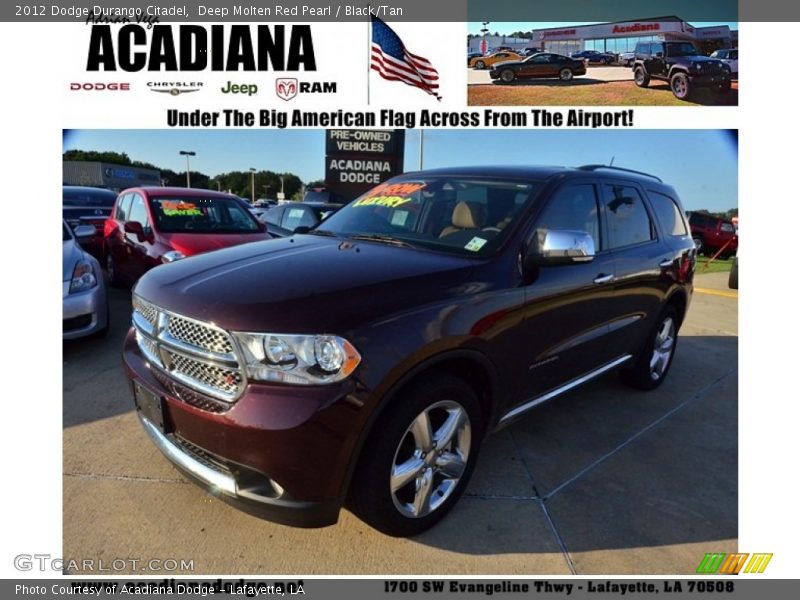 Deep Molten Red Pearl / Black/Tan 2012 Dodge Durango Citadel