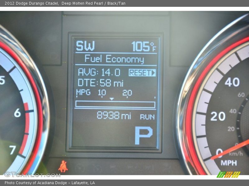 Deep Molten Red Pearl / Black/Tan 2012 Dodge Durango Citadel