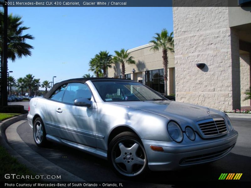 Glacier White / Charcoal 2001 Mercedes-Benz CLK 430 Cabriolet