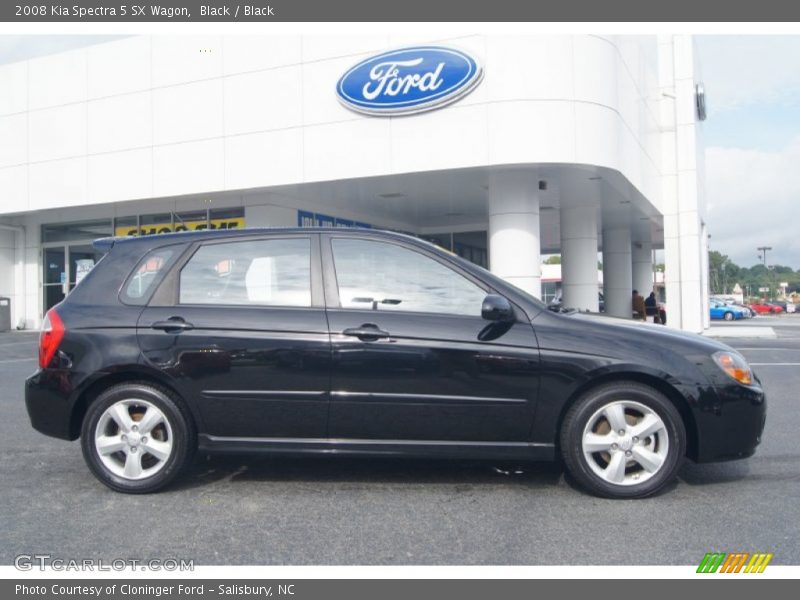 Black / Black 2008 Kia Spectra 5 SX Wagon