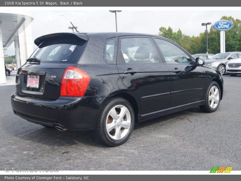 Black / Black 2008 Kia Spectra 5 SX Wagon