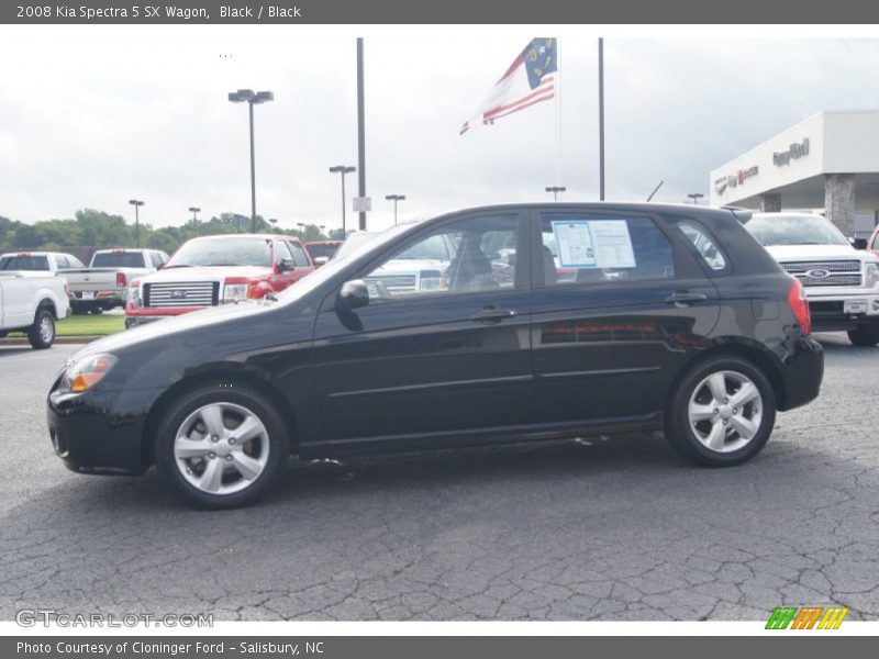Black / Black 2008 Kia Spectra 5 SX Wagon